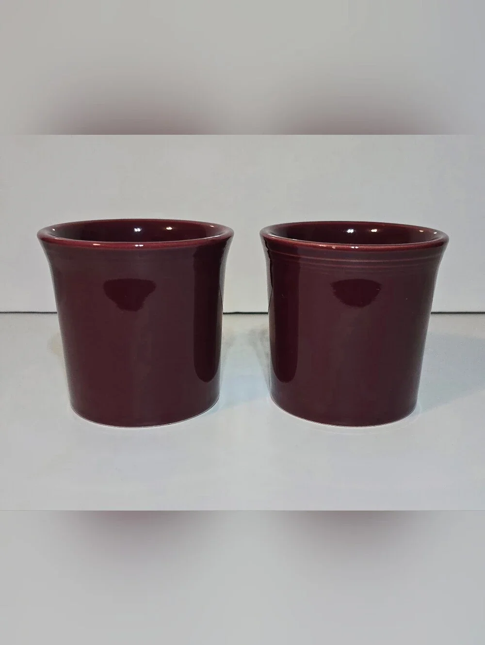 HLC Fiesta Cinnabar O-Ring Mug Set of 4 Retired Ceramic Fiestaware Cups